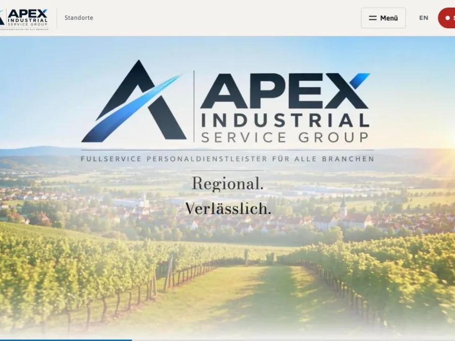 APEX – Startseite der Website